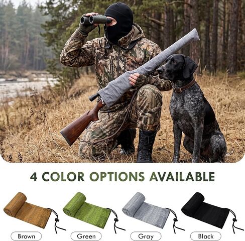 8 Pack 54" Gun Socks for Rifles and Shotguns with Spring Buckle | Silicone-Treated Protective Storage Sleeves, Waterproof Protective Cover Fits Firearms with or without Scopes in Saudi Arabia