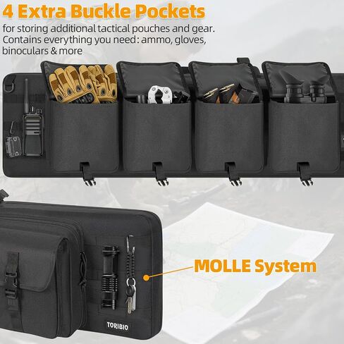 TORIBIO Double Rifle Case Gun Bag 46" x 12" Black | Soft Double Rifle Bag for Rifle Firearm Storage Transportation and Hunting Shooting Range Rifle Backpack in Saudi Arabia