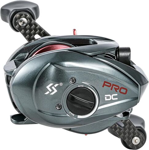 Sougayilang Upgraded DC Baitcasting Reel with Digital Control Braking, Carbon Fiber Handle, 7+1 Stainless Steel Bearings, 7.2:1 Gear Ratio, Brass Gear, Audible Drag Clicker in Saudi Arabia