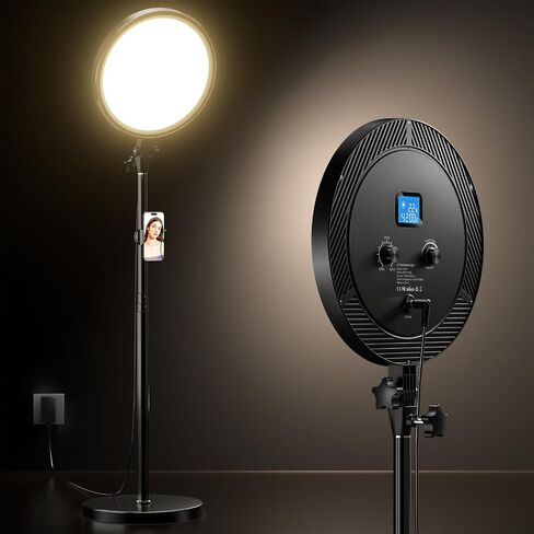 UBeesize Professional Ring Light with Stand, Phone Holder & Remote – 6500K Full-Screen LED Lighting for Makeup, Photography, Studio, Barber, and Live Streaming in Kuwait