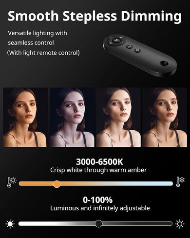 UBeesize Professional Ring Light with Stand, Phone Holder & Remote – 6500K Full-Screen LED Lighting for Makeup, Photography, Studio, Barber, and Live Streaming in Kuwait