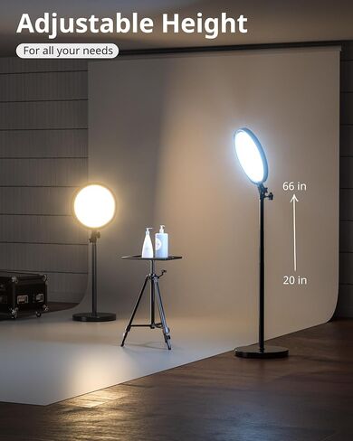 UBeesize Professional Ring Light with Stand, Phone Holder & Remote – 6500K Full-Screen LED Lighting for Makeup, Photography, Studio, Barber, and Live Streaming in Kuwait