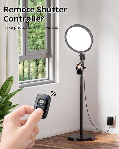 UBeesize Professional Ring Light with Stand, Phone Holder & Remote – 6500K Full-Screen LED Lighting for Makeup, Photography, Studio, Barber, and Live Streaming in Kuwait