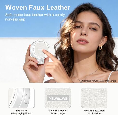 Newmowa Magnetic Selfie Light, Extendable Phone Ring Light with Mirror | Portable Rechargeable LED Fill Light for Selfie//Makeup/Video Conference/Zoom Call/TikTok, Compatible with All Phones(White) in Saudi Arabia