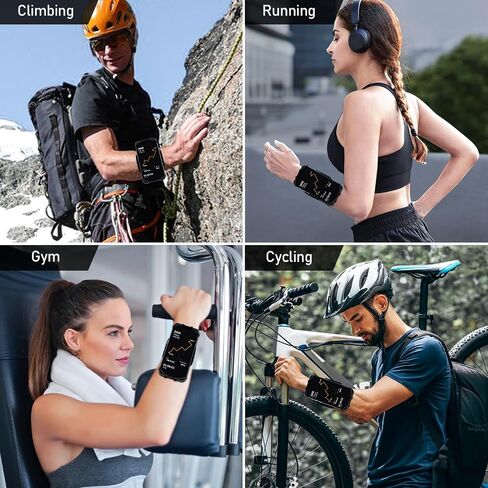 Wristband Phone Holder for 4''-6.5''Phone, 360°Rotation & Detachable | Green Sports Armband for Running with Key Holder for iPhone 17/16/15/14/13/12/11/Pro/XS/XR/X/8/7/6/Plus, for Samsung Galaxy in Saudi Arabia