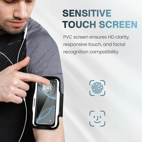 PORTHOLIC 2026 Running Armband Water Resistant Sports Phone Holder Case with Extension Strap,Card Slot Up to 6.9" Phone for iPhone 17/16/15/14/13 Plus Air Pro Max XR/XS in Saudi Arabia