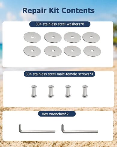 Handle Screw Replacement Kit for Bogg Bag Beach Totes, 304 Stainless Steel Chicago Screw Rivets with Washers and Hex Wrenches, Beach Tote Handle Repair Fasteners in Saudi Arabia