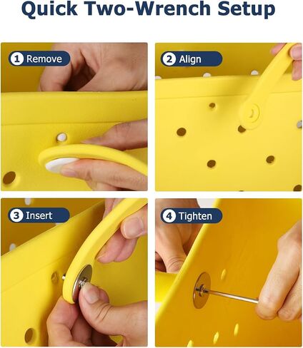 Handle Screw Replacement Kit for Bogg Bag Beach Totes, 304 Stainless Steel Chicago Screw Rivets with Washers and Hex Wrenches, Beach Tote Handle Repair Fasteners in Saudi Arabia