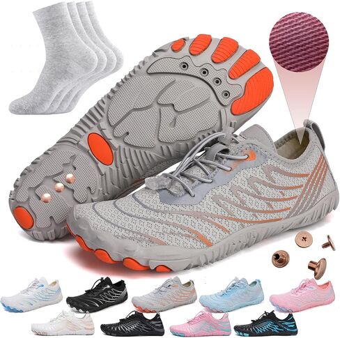 Grounding Barefoot Shoes with Copper , Effective Full-Chain Grounding | Solid Copper Screws,Conductive Insoles，Extra Conductive Socks.Zero-drop,flexible wide toe box,for unisex in Kuwait