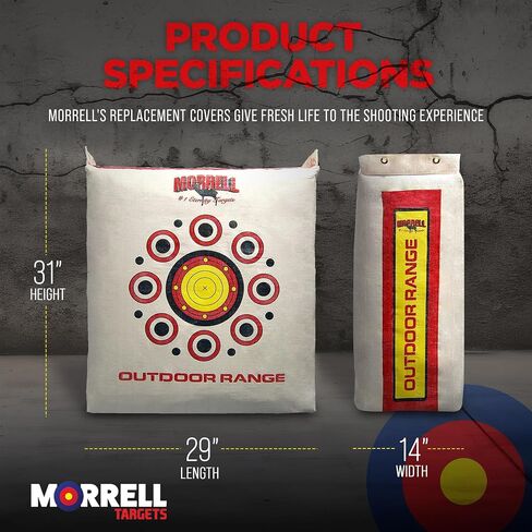Morrell Outdoor Range Archery Target Replacement Cover, Weatherproof & Dual-Sided with Over 50 Shooting Spots for Precision Training in Saudi Arabia