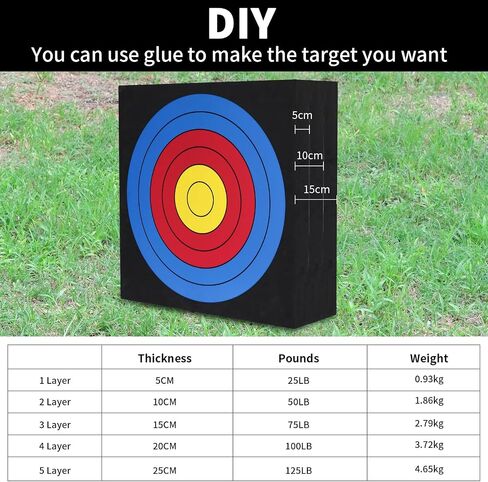 Archery 20" Foam Target for Backyard EVA Arrow Target Square Moving Foam Targets for Outdoor Shooting Practice Training Compound Bow and Recurve Bow in Saudi Arabia