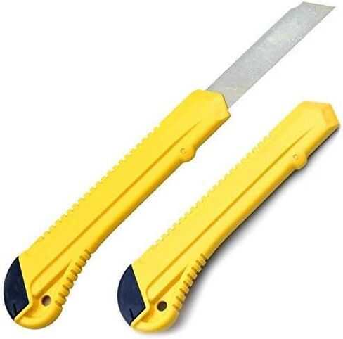 Tape King Utility Knife Set (12 Pack) | 18mm Wide Blade Box Cutter | Retractable Design, Compact And Versatile for Home, Crafts, Warehouse, Cartons, Cardboard, Office Supplies and Packaging in Saudi Arabia
