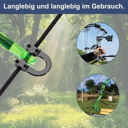 2 Sets Archery Metal U Nock D Loop for Compound Bow, Metal D Ring Material Archery Release Aids with Screwdrivers for Shooting Hunting ﻿ in Kuwait