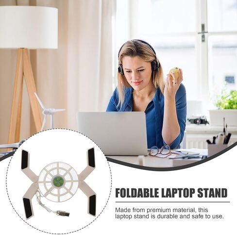 Sosoport Foldable Laptop Cooler Fan with Large Air Output Portable Plastic Laptop Cooling Device for Office Workers in Kuwait