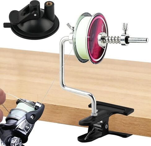 Fishing Line Spooler, Adjustable Stable Portable Fishing Line Spooler | Portable Table Reel Spooling Station with Clamp for Spinning, Baitcasting & Spincast Reels in Saudi Arabia