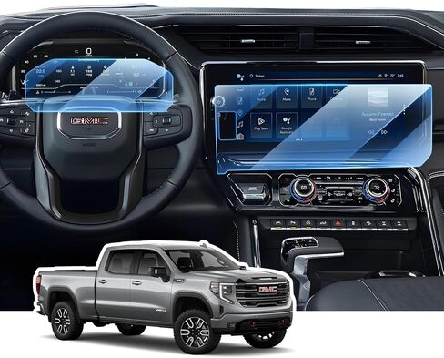 3PCS Screen Protector for 2022-2026 GMC Sierra & Chevy Silverado | for Chevy Silverado GMC Sierra 1500 2500HD 3500HD, 13.4" Infotainment & 12.3" Cluster Touchscreen Accessories in Saudi Arabia