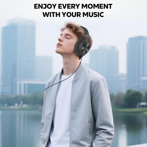 Cowyawn USB C Headphones Wired, Over Ear USB-C Wired Headphones with Mic | USB-C Headphones, HD Sound, Volume Control, Foldable USBC Headphones for Adult/Teens/Computer/Laptop/iPhone 15/16/17, Black in Saudi Arabia