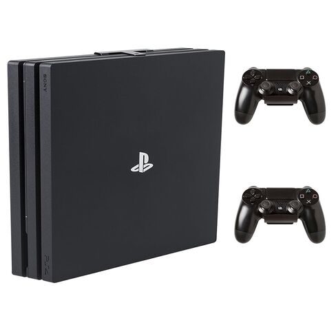 HIDEit Mounts 4P Bundle, Wall Mounts for PS4 Pro and Controller, Steel Wall Mount for PS4 Pro and 2 Controller Mounts to Safely Store Your PS4 Pro and PlayStation Controller Near or Behind TV in Saudi Arabia