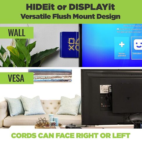 HIDEit Mounts 4P Bundle, Wall Mounts for PS4 Pro and Controller, Steel Wall Mount for PS4 Pro and 2 Controller Mounts to Safely Store Your PS4 Pro and PlayStation Controller Near or Behind TV in Saudi Arabia