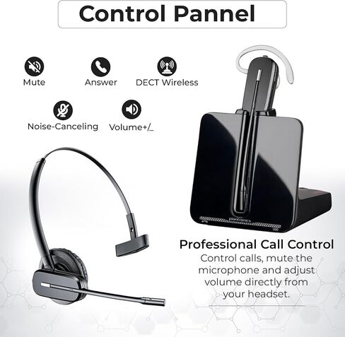 ANYHDD CS540 Wireless DECT Headset - Noise Canceling Microphone in Saudi Arabia