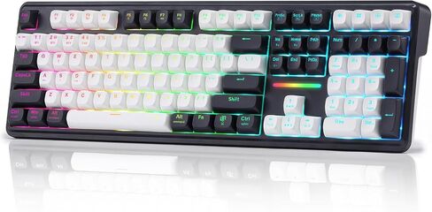 Redragon K745 PRO Wireless 108-Key Gasket RGB Gaming Keyboard, 4 Hotkeys | Extra Shortcut Keys, 0-Delay Tri-Mode, Cushioned Noise Dampening for Creamy Thocky Sound, Unfaded PBT Keycaps, PRO Software in Kuwait