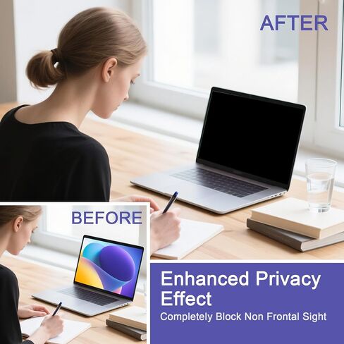 واقي شاشة للخصوصية 360 درجة متوافق مع جهاز MacBook pro 13 بوصة (2016-2022،M1، M2)، فلتر شاشة الخصوصية لجهاز MacBook Air 13 بوصة (2018-2021، M1)، مضاد للتجسس/مضاد لبصمات الأصابع/مضاد للضوء الأزرق/مضاد للوهج in Kuwait