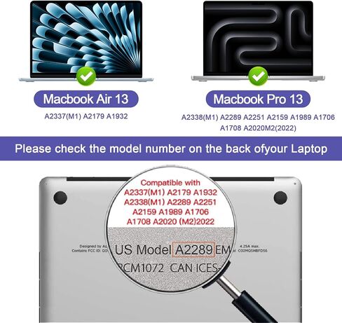 واقي شاشة للخصوصية 360 درجة متوافق مع جهاز MacBook pro 13 بوصة (2016-2022،M1، M2)، فلتر شاشة الخصوصية لجهاز MacBook Air 13 بوصة (2018-2021، M1)، مضاد للتجسس/مضاد لبصمات الأصابع/مضاد للضوء الأزرق/مضاد للوهج in Kuwait
