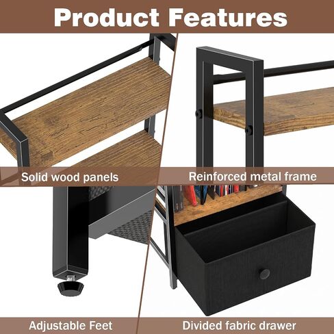 Arbuxzuy 6-Tier Wooden CD & Stereo Stand, Compact Audio Rack Cabinet | Game console shelf,Ideal for DVD players/Xbox,Space-saving tower design,6-tier storage for CDs/audio in Saudi Arabia