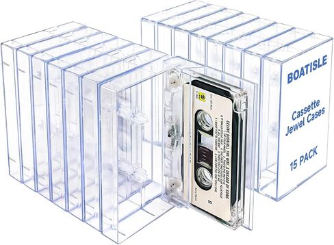Clear Cassette Tape Storage Cases，Audio Storage Solution 15Pack in Saudi Arabia