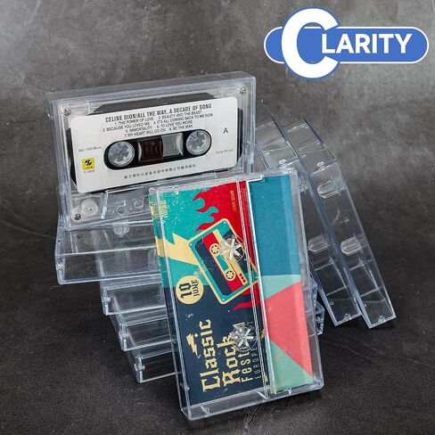 Clear Cassette Tape Storage Cases，Audio Storage Solution 15Pack in Saudi Arabia