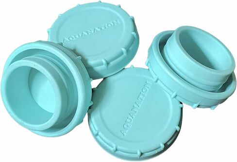 AquaNation Dew Cap Replacement - 55mm Snap On Crown Top Fit 3 & 5 Gallon Water Bottles Snug & Tight Leak Proof Reusable BPA-Free Jug Lids (4 Dew Caps) in Saudi Arabia