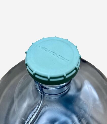 AquaNation Dew Cap Replacement - 55mm Snap On Crown Top Fit 3 & 5 Gallon Water Bottles Snug & Tight Leak Proof Reusable BPA-Free Jug Lids (4 Dew Caps) in Saudi Arabia
