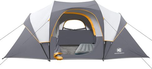 HG 10 Person Camping Tent Waterproof Family Dome Tent for Camping in Saudi Arabia