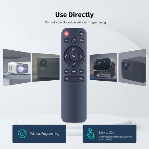 Replacement Remote for Jimveo E30 & Goiaey GO1 Projector | Easy Setup ,Full Function in Saudi Arabia