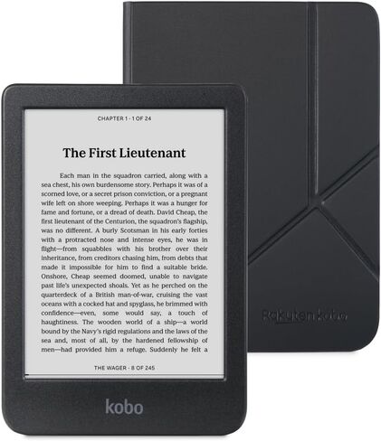Kobo Clara BW Black eReader & Black SleepCover Bundle | 6" Glare-Free Touchscreen with ComfortLight PRO | Dark Mode Option | Waterproof | Built-in-2-Way Stand Cover in Saudi Arabia