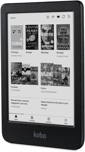Kobo Clara BW Black eReader & Black SleepCover Bundle | 6" Glare-Free Touchscreen with ComfortLight PRO | Dark Mode Option | Waterproof | Built-in-2-Way Stand Cover in Saudi Arabia