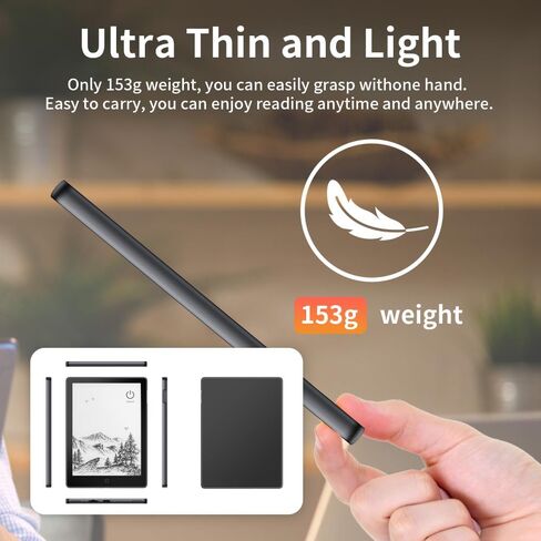 Veidoo 6 Inch E-Book Reader with Large E-Ink Screen, 32GB ROM, 758 x 1024, 212DPI, Adjustable SMARTlight, Android E-Reader, Built-in Speaker, WiFi E-Ink Tablet with Cover(Black) in Saudi Arabia