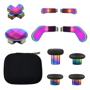 10-in-1 Xbox Elite 2 Metal Controller Accessories, Elite Series 2 Controller Thumbsticks & Paddles Replacement, 4 Replacement Thumbsticks, 1 D-Pad, 4 Paddles, Back Paddles Kit for Xbox Elite Wireless Controller Series 2 (Rose Gold) (Purple) in Saudi Arabia