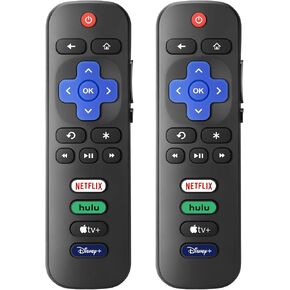 【عبوة من قطعتين】 بديل جديد لجميع أجهزة التحكم عن بعد لتلفزيون Roku، متوافق مع جميع أجهزة التحكم عن بعد للتلفزيون TCL-ONN-Hisense-Roku in Kuwait