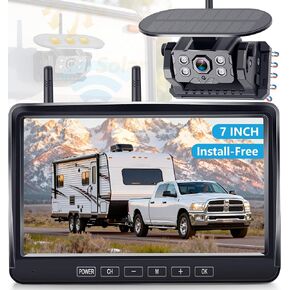 Magnetic RV Backup Camera Wireless Clear Picture: Install-Free Super Strong | Magnet Stays Firm on Roads & Scratch Proof Stable Signal No-Lag for Trailer Camper Solar 7'' Recording Monitor System in Saudi Arabia