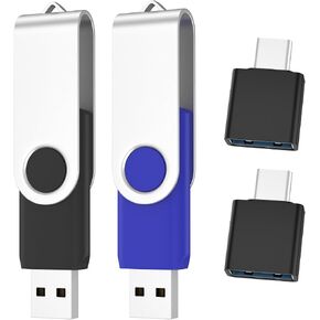 ABLAZE 128GB Flash Drive with Type C Adater, USB 2.0 Thumb Drive | USB Stick, Memory Stick, Pendrives for Smartphones/Computer/PC in Saudi Arabia