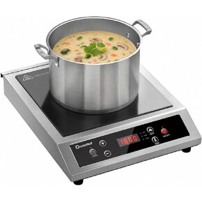 Stainless Steel Induction Cooker, with Precise Temperature Control | Professional-Grade Portable Induction Cooktop, 10-Hour Timer, 1800W Powerful Countertop Hot Plate in Saudi Arabia