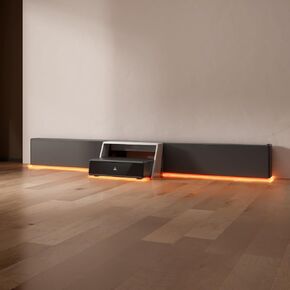 AWOL RGB Glow Station, 120" Universal UST Projector Stand/Base with RGB Ambient Lighting, Remote-Control LED, Cable Management & 4-Outlet Power, Fits Most Ultra-Short-Throw Projectors in Kuwait