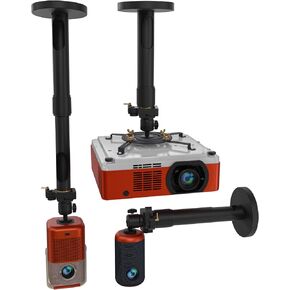 PropVue Universal Projector Mount, Ceiling or Wall, 13.8" to 21", Red | Full motion 360° swivel, supports up to 16.4 lbs, quick-release system, drilling template included in Saudi Arabia