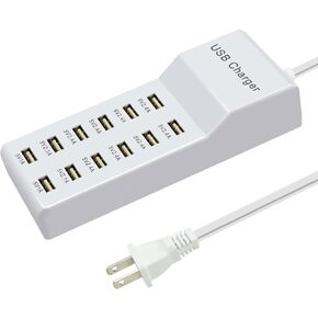 USB Charging Station 12 Port Multiport hub Fast Charging Power Strip | Compatible with Cell Phones Tablets Laptops for Multiple Devices for iPhone, Galaxy, Pixel, Tablet in Saudi Arabia