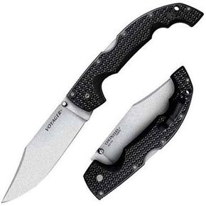 COLD STEEL XL Voyager 5.5" AUS10A Clip Point Razor-Sharp Blade 6.75" Griv-Ex Handle Everyday Carry Tactical Folding Knife w/Tri-Ad Lock in Saudi Arabia
