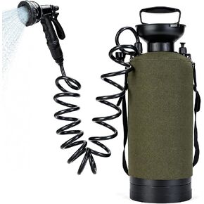 Vevitts Portable Shower 2.1 Gallon (8L), Camping Shower with 10 Mode Shower Head, Portable Beach Shower for Surfing, Camping & Van Life – Outdoor Rinse Kit with Hand Pump in Kuwait