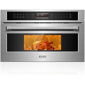 AAOBOSI 30 Inch Built-in Microwave Oven Air Fryer Combo Convection Oven | 1.6 Cu. Ft. Under Cabinet Microwave, Stainless Steel Finish, Touch Control LCD Display, Sensor Cook 10 Modes Cooking in Saudi Arabia