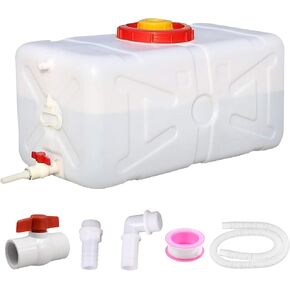 20 Gallon Portable Water Tank with Spigot&Hose | Food-grade Water Storage Container with Wide Opening, Ideal for Camping, RV, Truck, Emergency Preparedness（Thickening） in Saudi Arabia