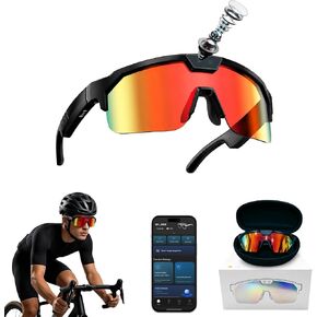 AI Smart Sport Glasses 30MP Camera, Video Recording Sunglasses 1200P HD | Dual Anti-Shake, Bluetooth Glasses Music Real-Time Translation 139-Lang, ChatGPT Voice Assistant for Hiking Cycling Outdoor in Saudi Arabia